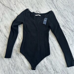 Abercrombie & Fitch Charcoal Ribbed Top